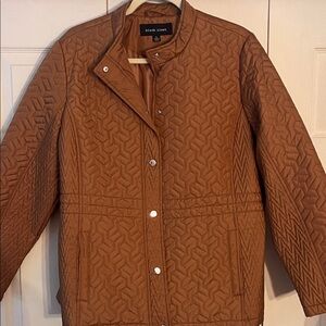 Black Rivet Brown Quilted Jacket